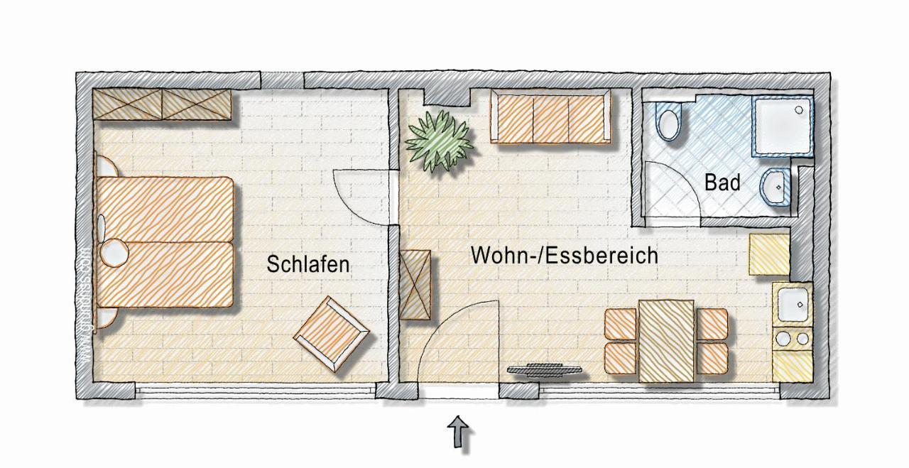 2-Zimmer-Appartment In Top-City-Lage Mit Parken Und Klimaanlage Нюрнберг Экстерьер фото